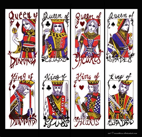 who do the kings and queens in a deck of cards represent